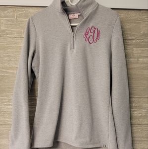 Quarter zip monogram